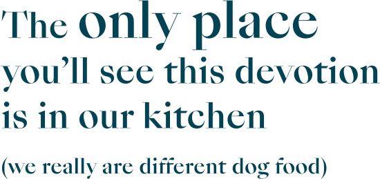 The only place you'll see this devotion is in our kitchen